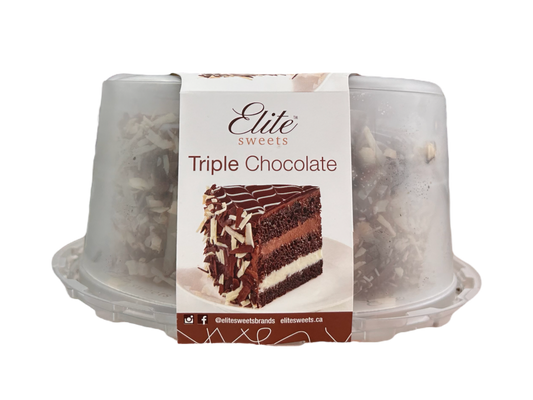 6" triple chocolate cake