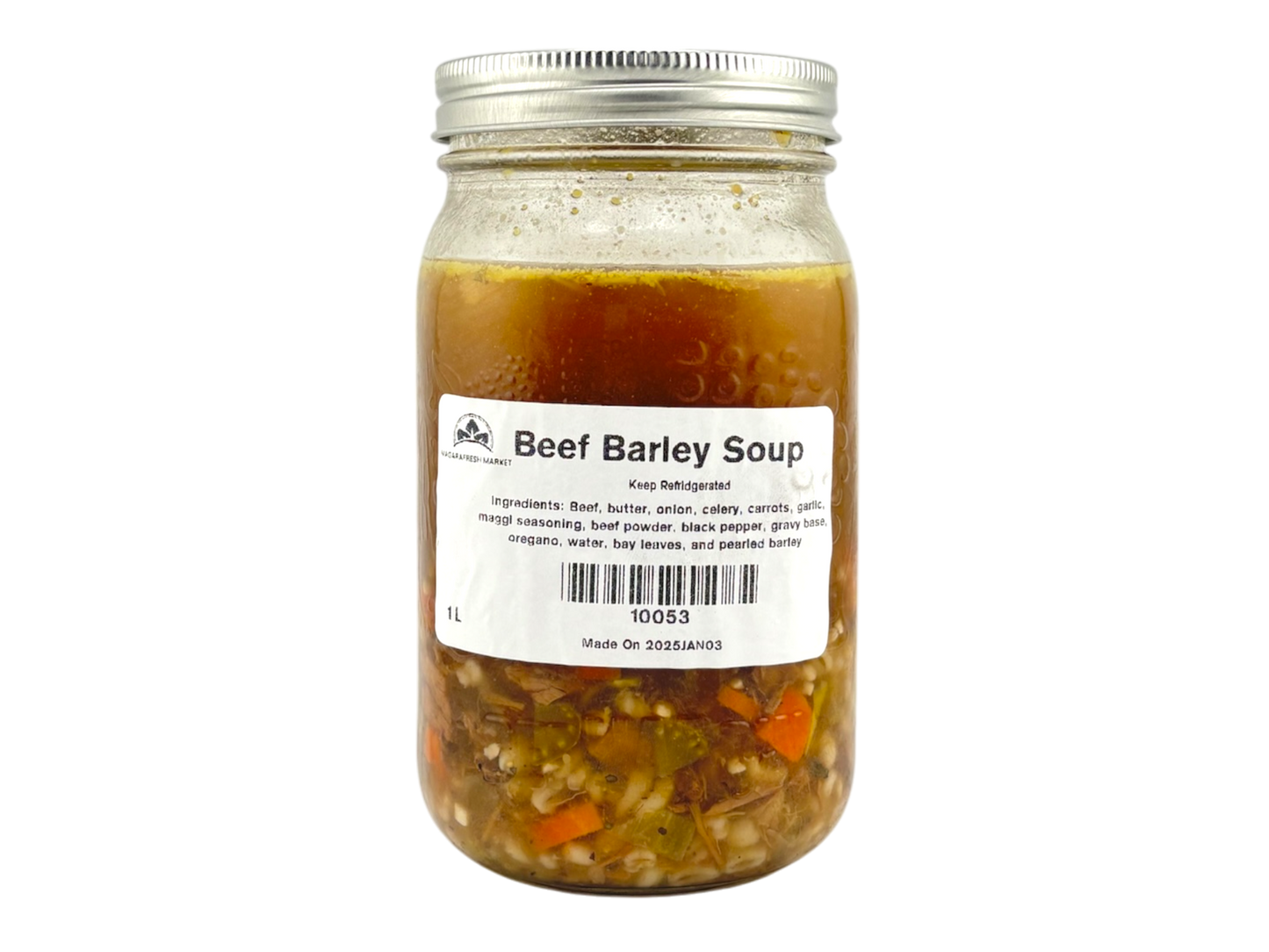 Homemade Beef Barley Soup - 1L