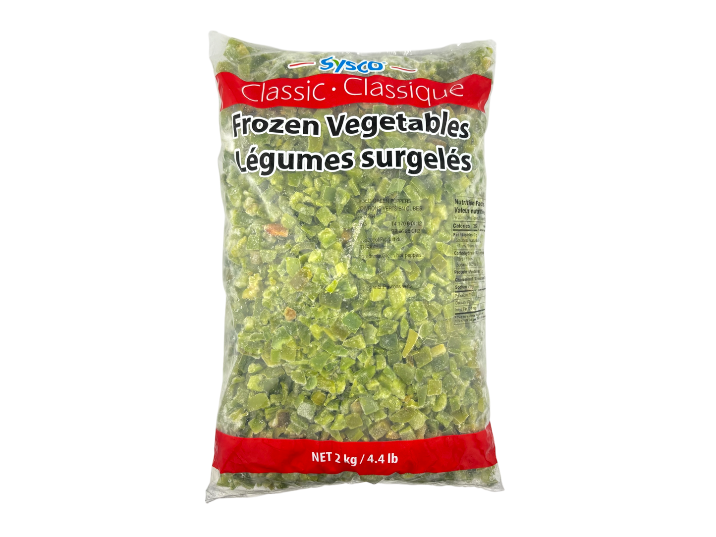 Green Peppers, Diced - Frozen