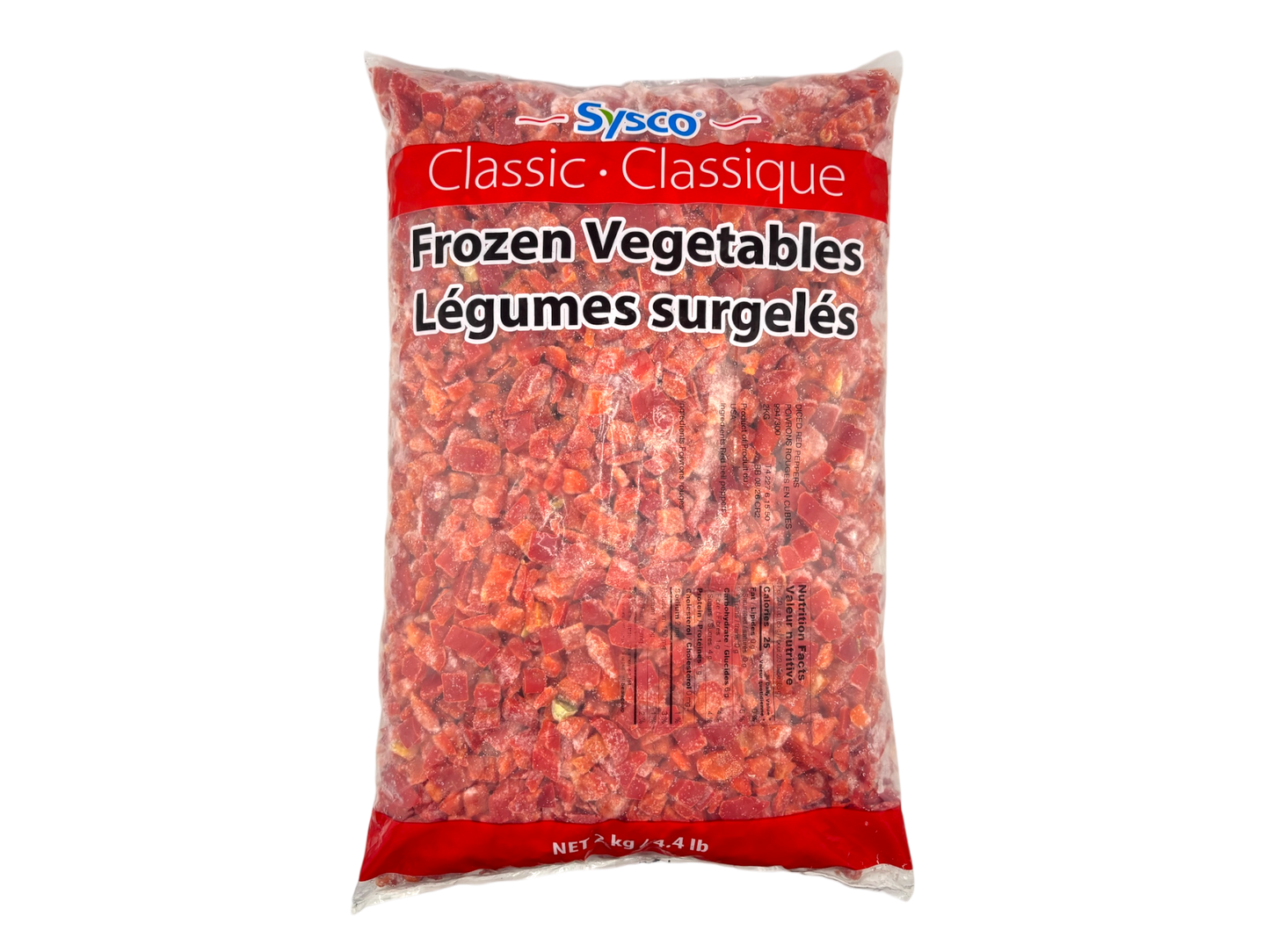 Frozen Diced Red Peppers - 2kg