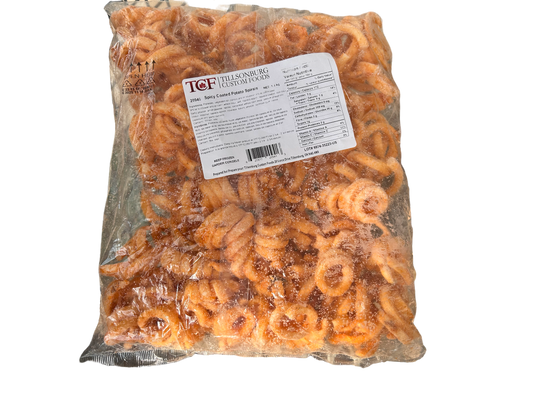 Spicy coated spiral fries - 4lb