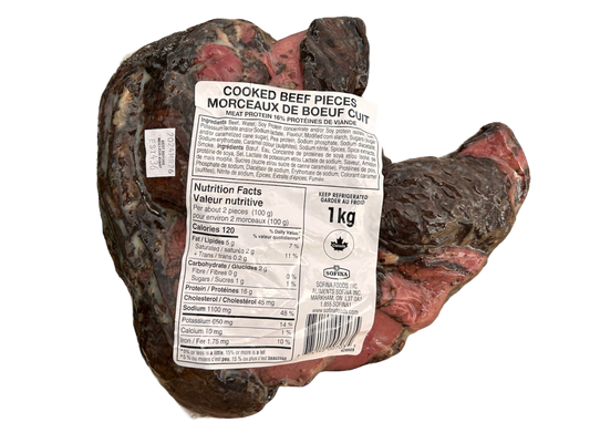 Cooked beef pieces - 1kg