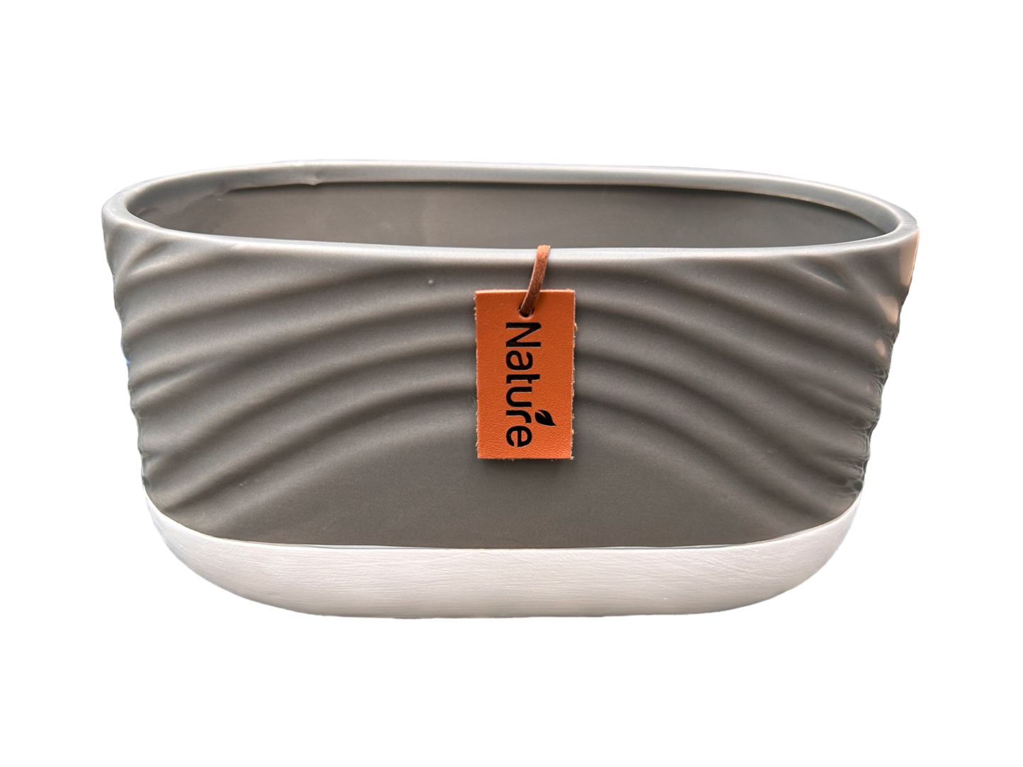 Grey with white base pot