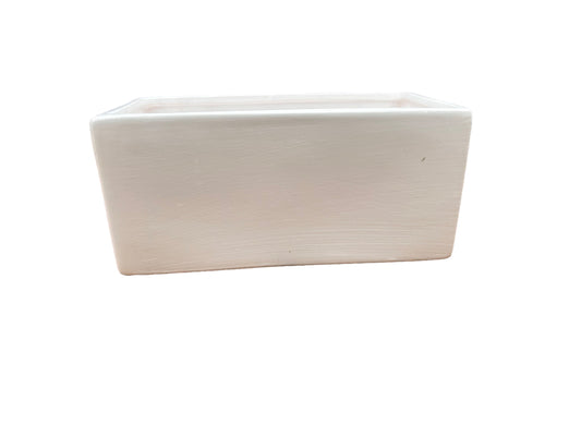 White rectangular pot