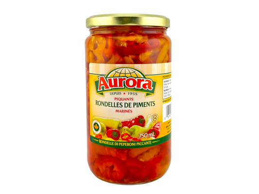 Aurora Pickled Hot Pepper Rings - 750ml