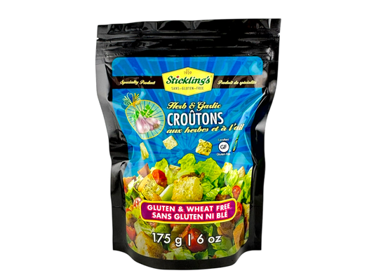 Stickling's Gluten Free Herb and Garlic Croutons 175g