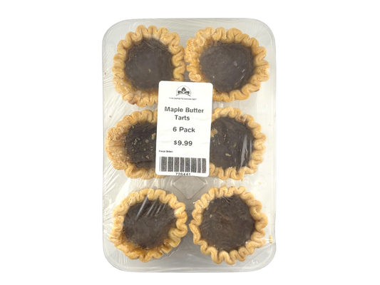 Maple Butter Tarts - 6 pack - Frozen (Limited Time Only)