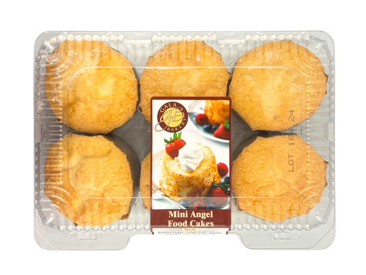 6 Pack of Mini Angel Food Cakes - Frozen