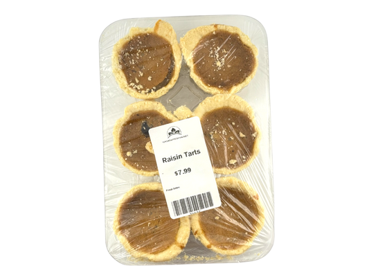 Homemade Raisin Butter Tarts - 6 pack - Frozen