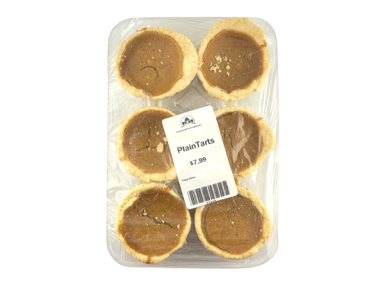 Homemade Plain Butter Tarts - 6 pack - Frozen