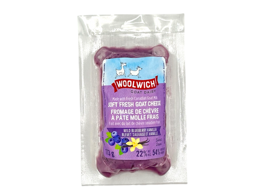 Woolwich Soft Fresh Goat Cheese 113g - Wild Blueberry Vanilla