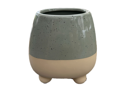 Sage speckled pot