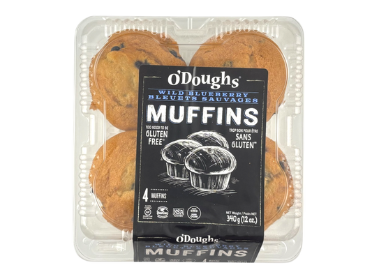 O'Doughs Gluten Free Wild Blueberry Muffins - 300g - Frozen