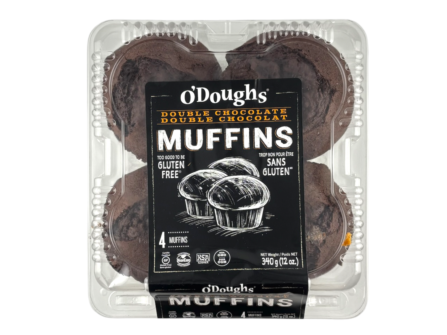 O'Doughs Gluten Free Double Chocolate Muffins - 300g - Frozen