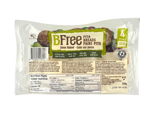 Gluten Free BFree Stone Baked Pita Breads - 220g - Frozen