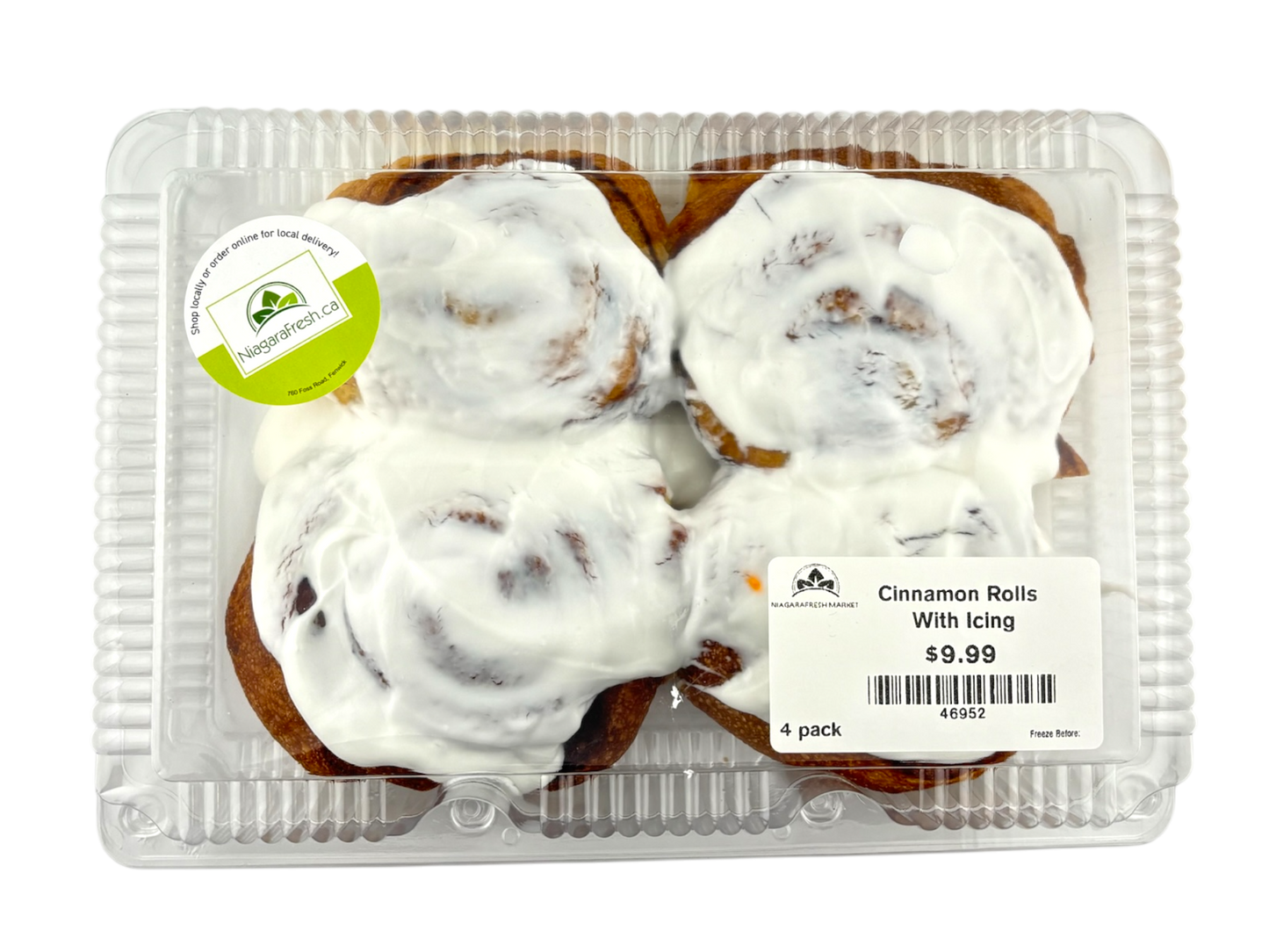 Frozen Homemade Cinnamon Buns With Icing - 4 Pack