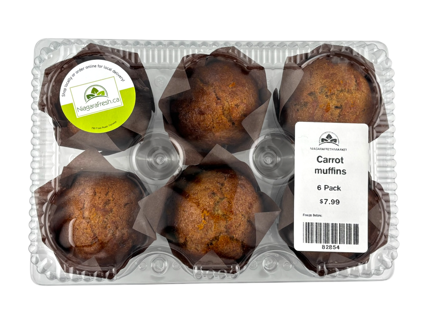 Homemade Carrot Muffins - 6 Pack