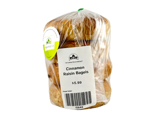 Frozen Homemade Cinnamon Raisin Bagels - 4 Pack