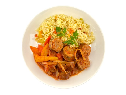 Sausage and Pepper Skillet with Rice