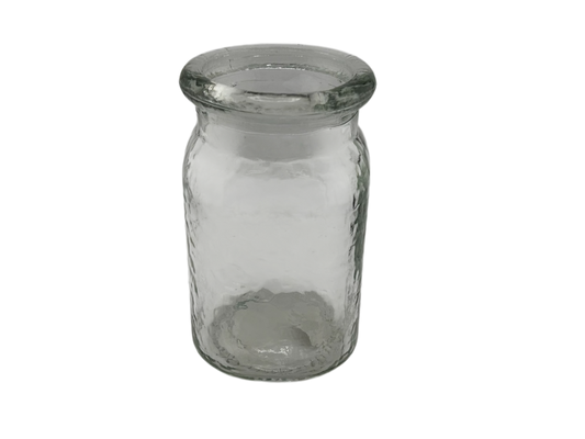 Hammered glass jar