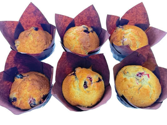 Homemade Lemon Cranberry Muffins - 6 Pack