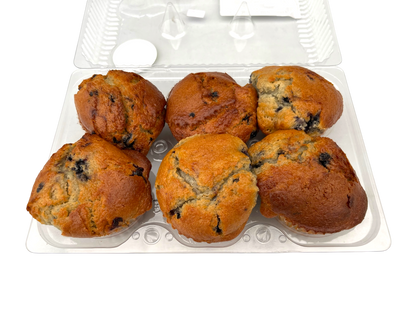 Homemade Deluxe Blueberry Muffins - 6 Pack
