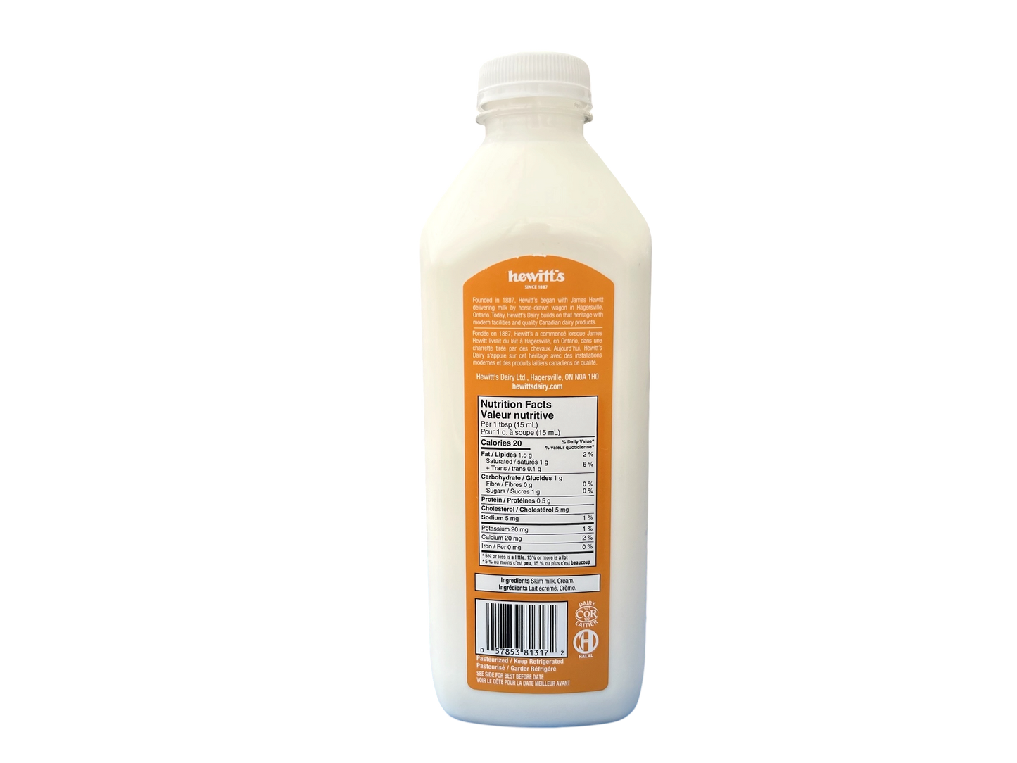 Hewitt's Half and Half - 1L