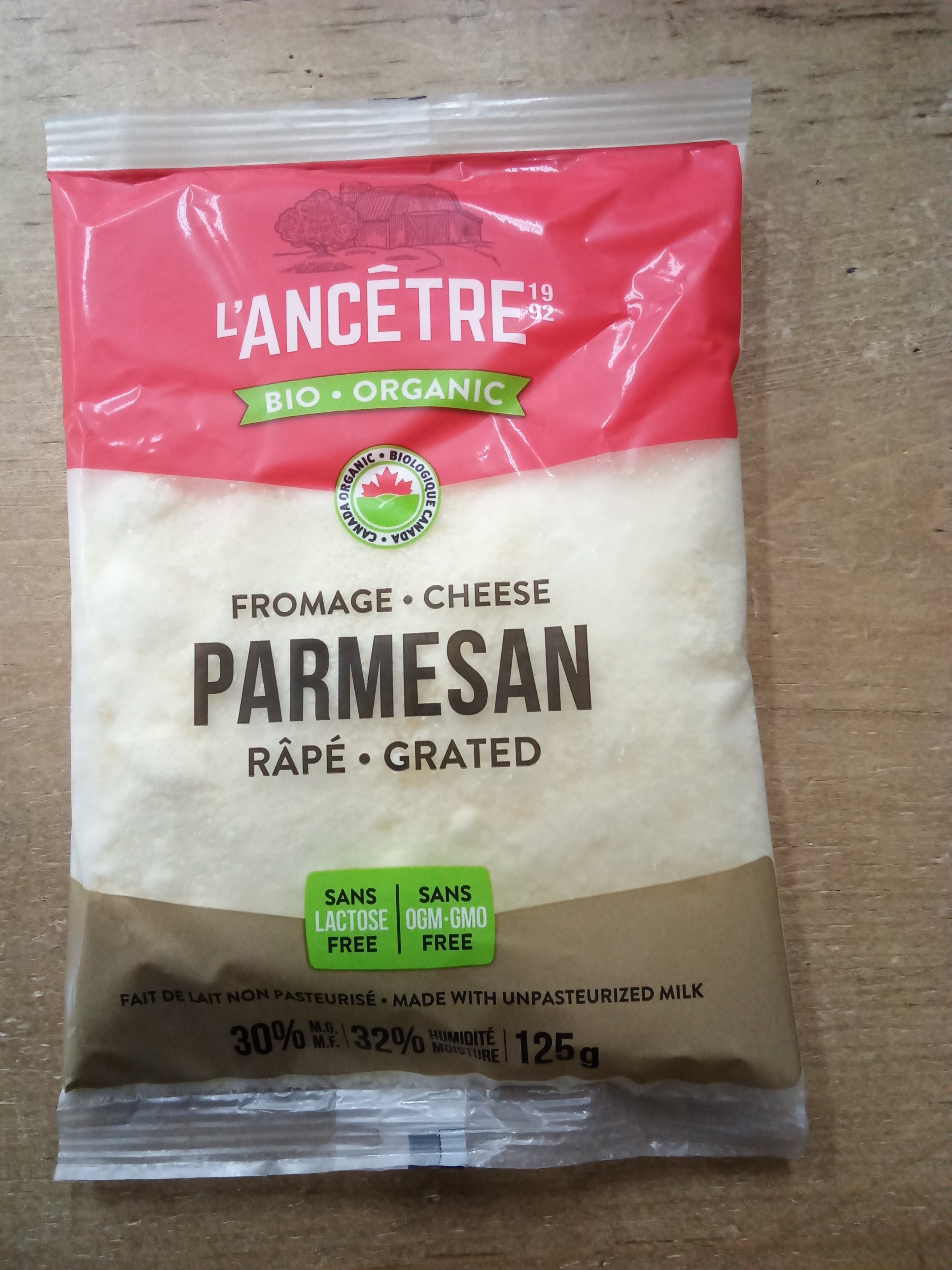 Grated Parmesan Cheese - L' Ancetre - 125g