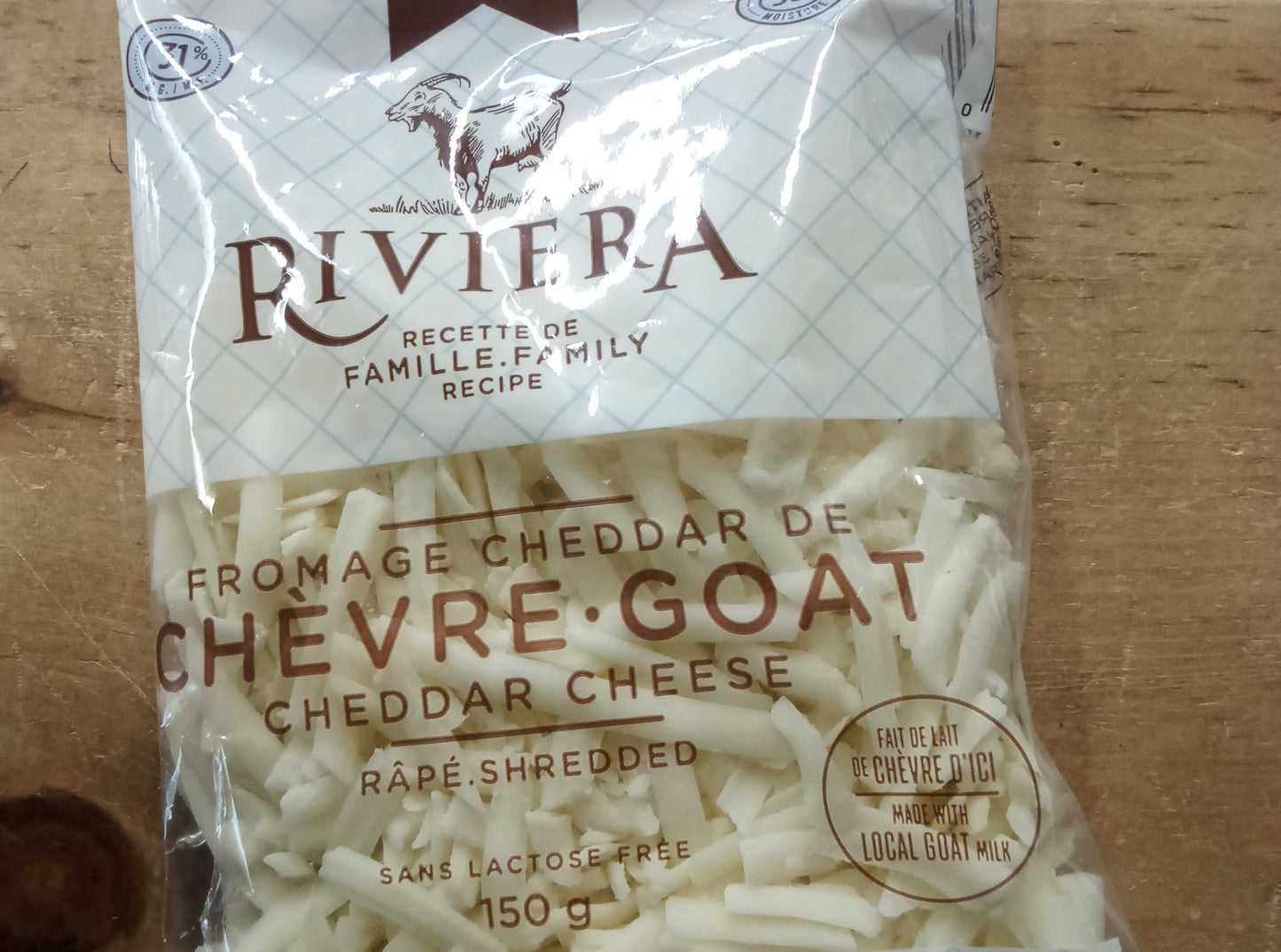 Shredded Goat Cheddar Cheese - Riviera - 150g