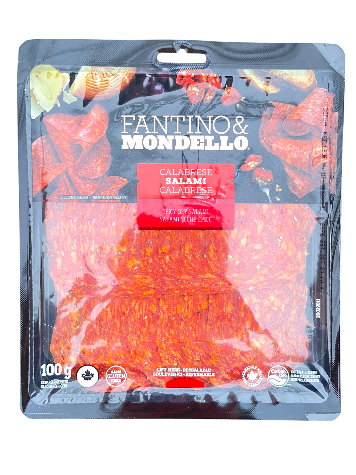 Sliced Spicy Calabrese Salami - 100g