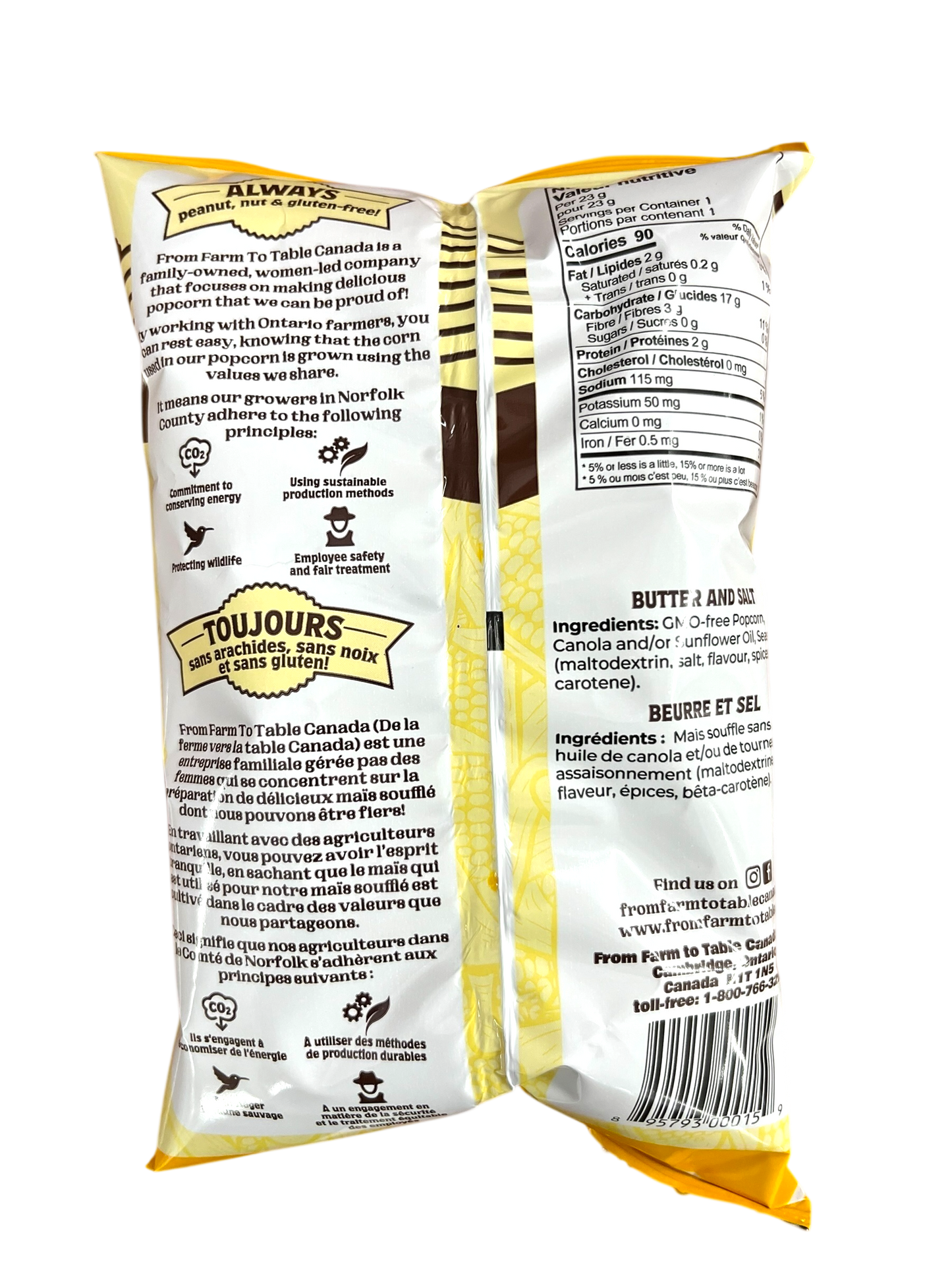 Mini Butter and Salt Popcorn 23g