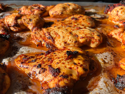 Sundried Tomato Chicken with Balsamic Glaze And Roasted Sweet Potatoes