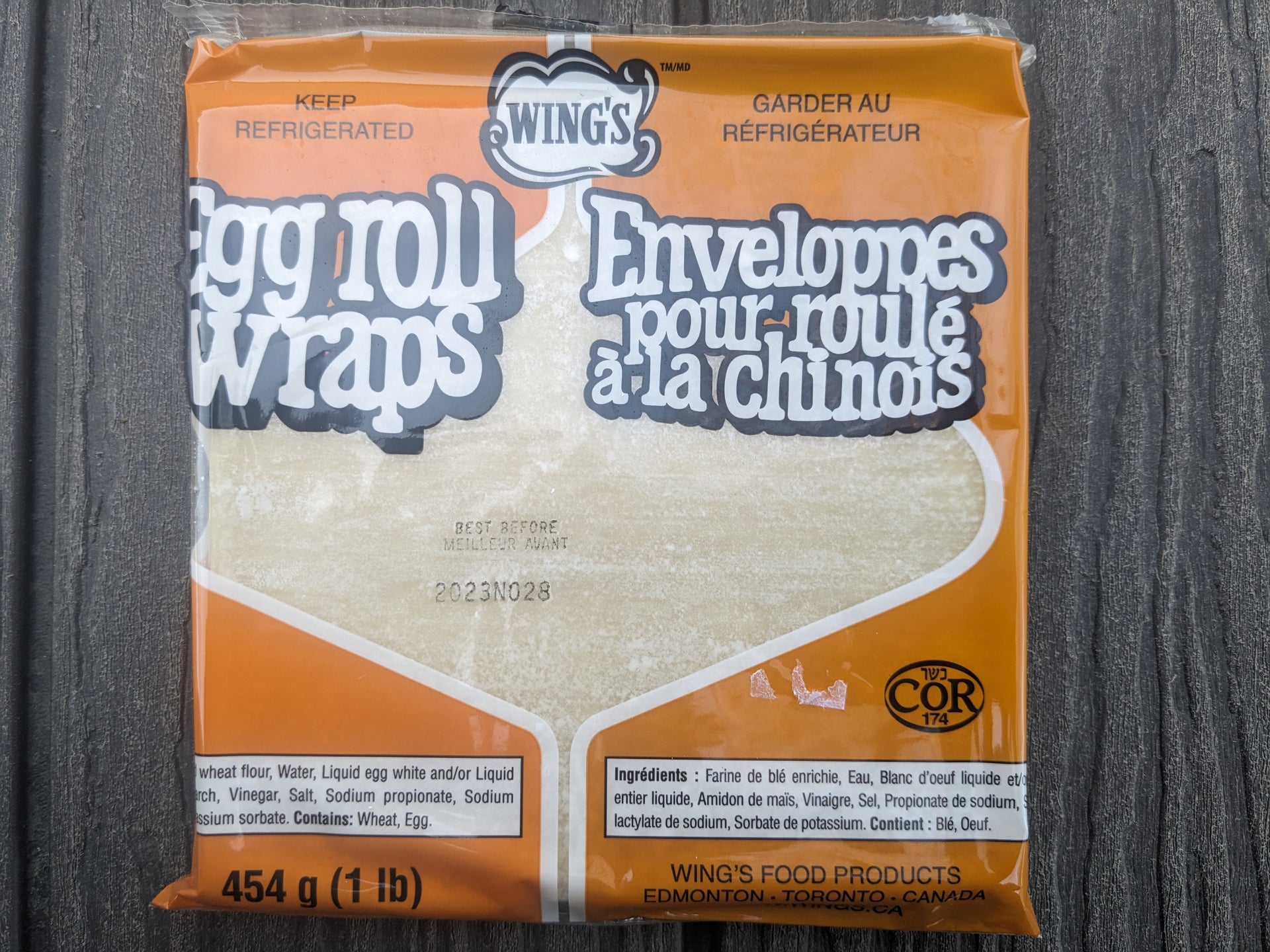 Wing's Egg Roll Wraps - 454 g