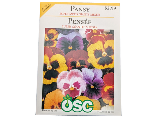 Pansy Super Swiss Giants Mixed