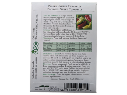 Pepper Sweet Cubanelle