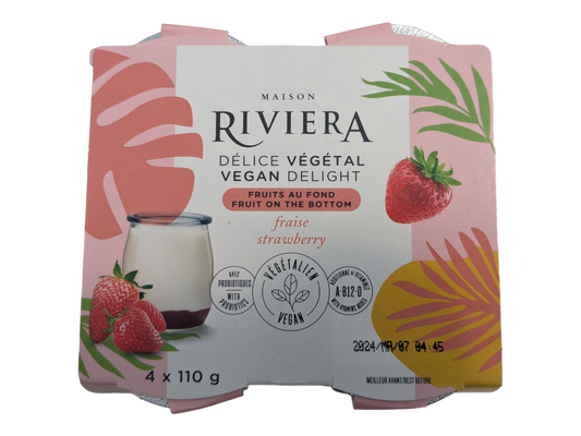 Riviera Coconut Milk Vegan Delight - Strawberry -4x120g