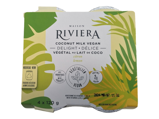 Riviera Coconut Milk Vegan Delight - Lemon -4x120g