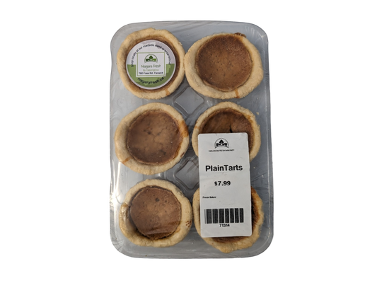 Homemade Plain Butter Tarts - 6 pack - Frozen