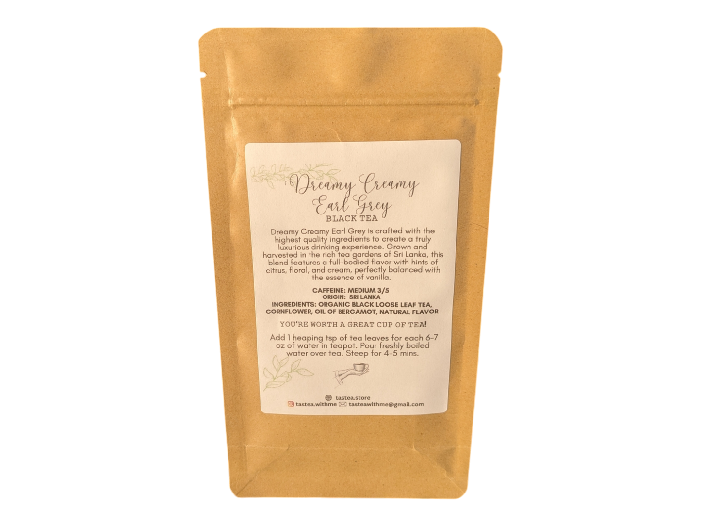 TasTea Dreamy Creamy Earl Grey Loose Leaf Tea