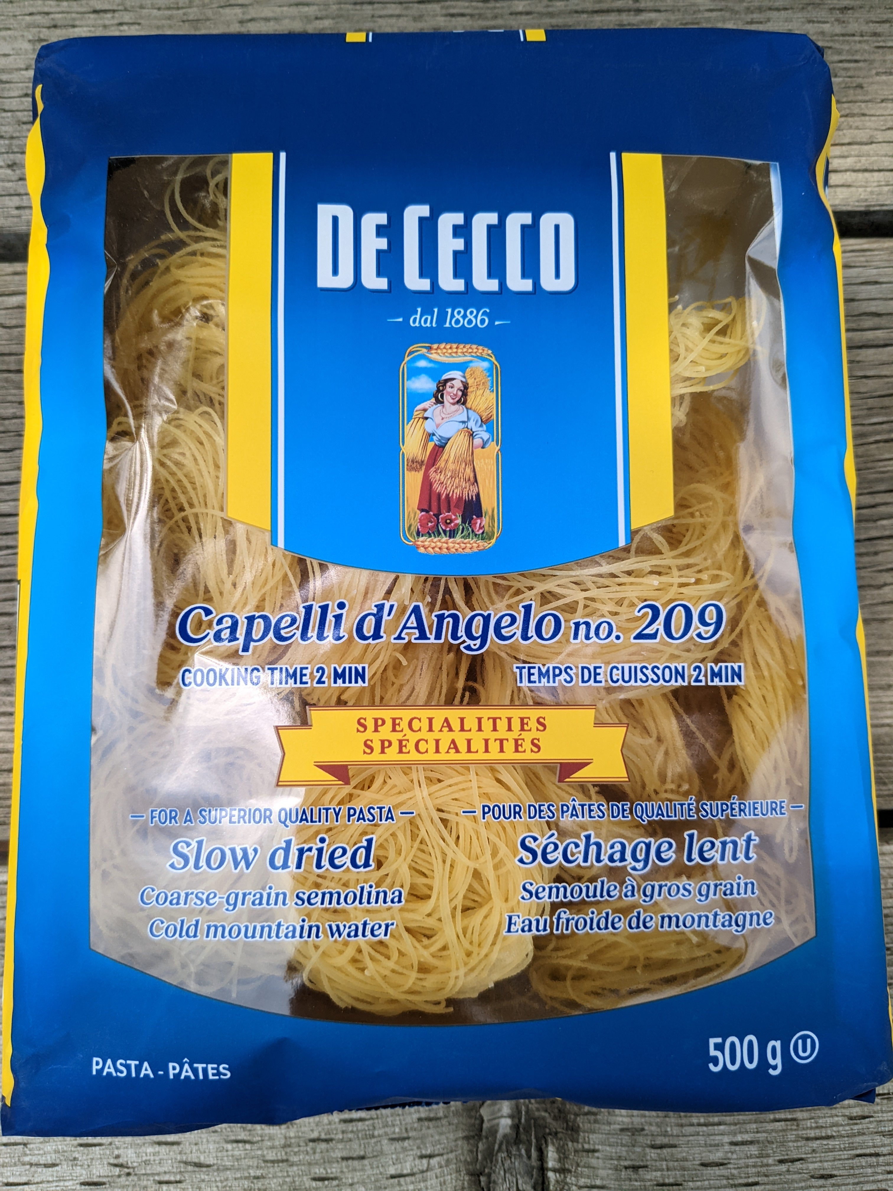 De Cecco Capelli d'Angelo - Angel Hair Pasta - 500g