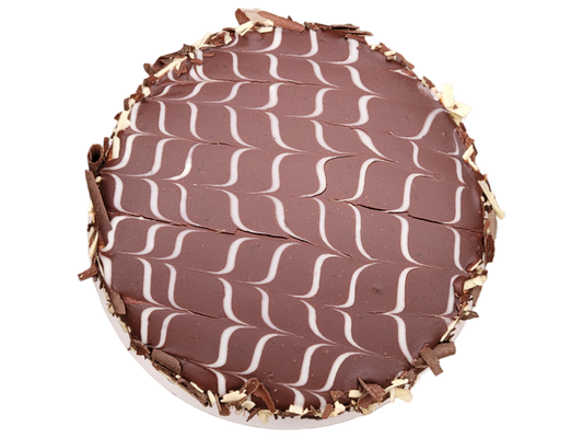 8" triple chocolate cake