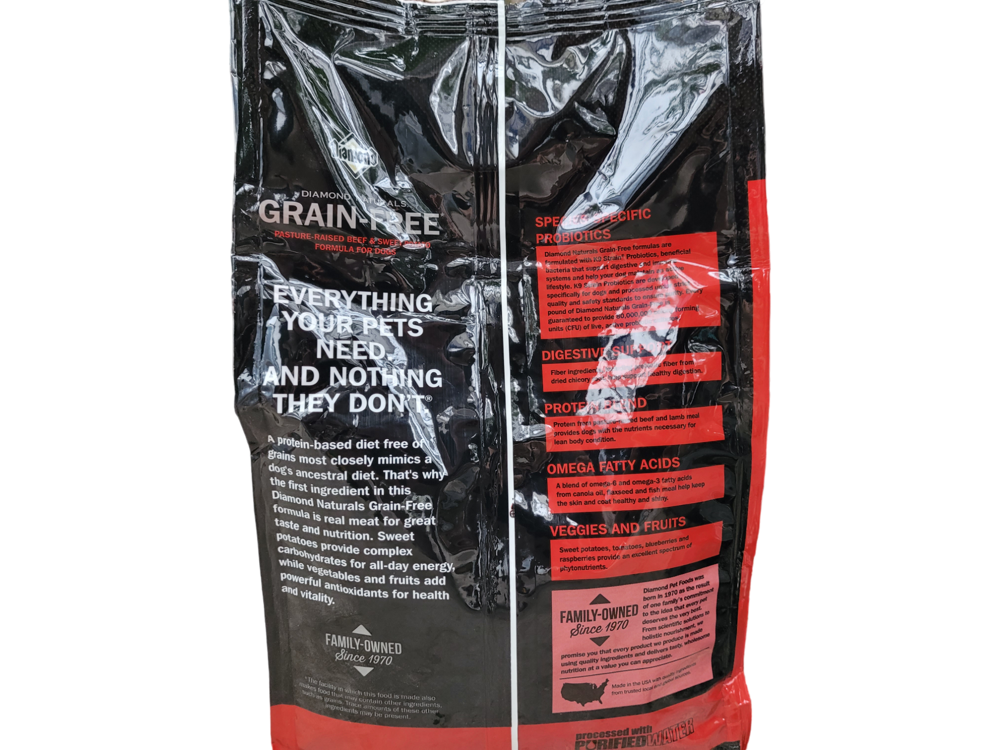 Diamond Naturals Grain free Beef Sweet Potato 5lb