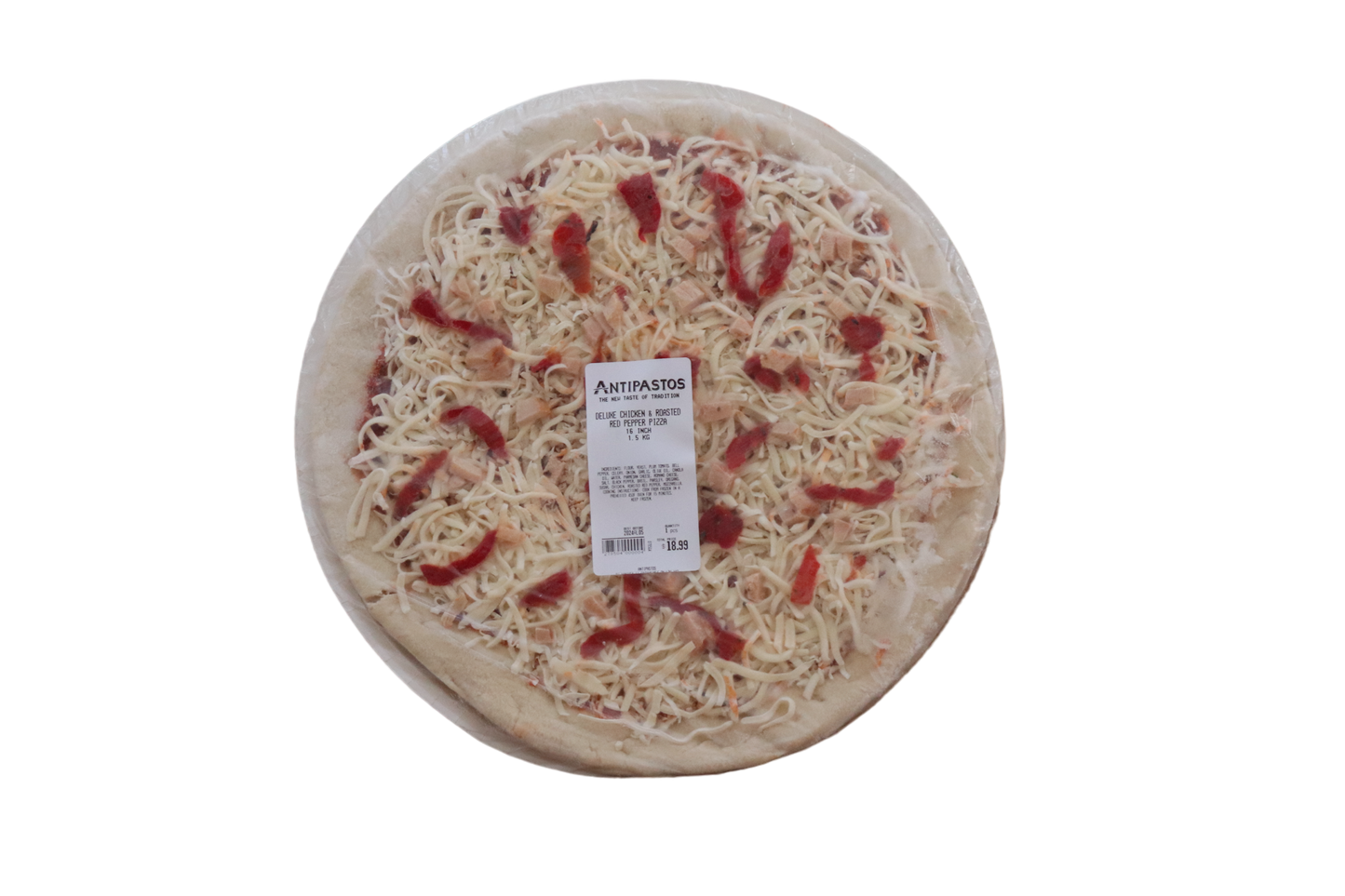 16" Deluxe Chicken and Roasted Red Pepper Pizza - Antipastos
