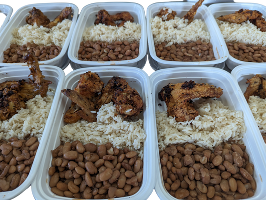 Chicken Wings Rice and Beans