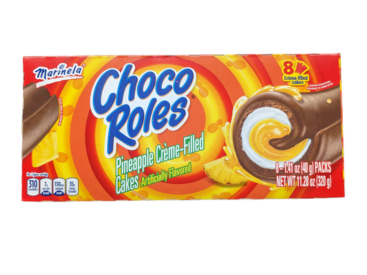 Choco Roles - Pineapple Crème-Filled Cakes - 8 Packs