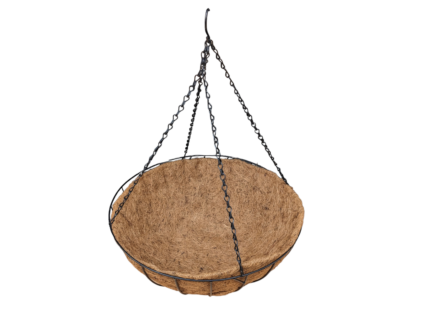 Hanging Wire Basket with Coconut Liner 18"