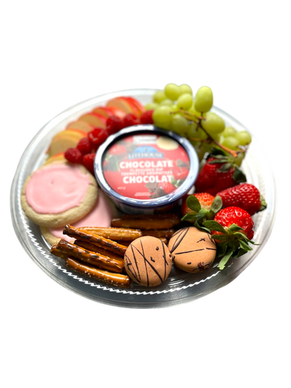 Valentine's Fruit and Chocolate Tray 12"