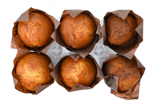 Homemade Banana Muffins - 6 Pack