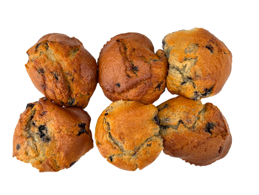 Homemade Deluxe Blueberry Muffins - 6 Pack
