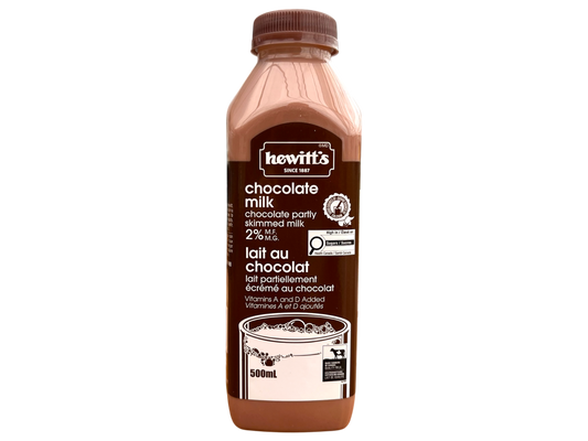 Hewitt's chocolate milk bottle